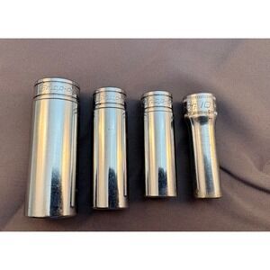 Snap-on 1/2 Drive Deep Socket Set 4pc 3/4 11/16 1/2 10mm 6-Point SFS24 SFSM10